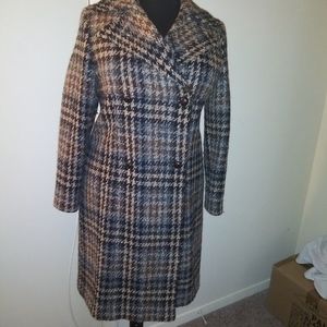 Plaid Tweed Coat